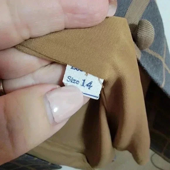 Vintage Fabiola David Barr Gray and Tan Car Coat - Picture 4 of 4